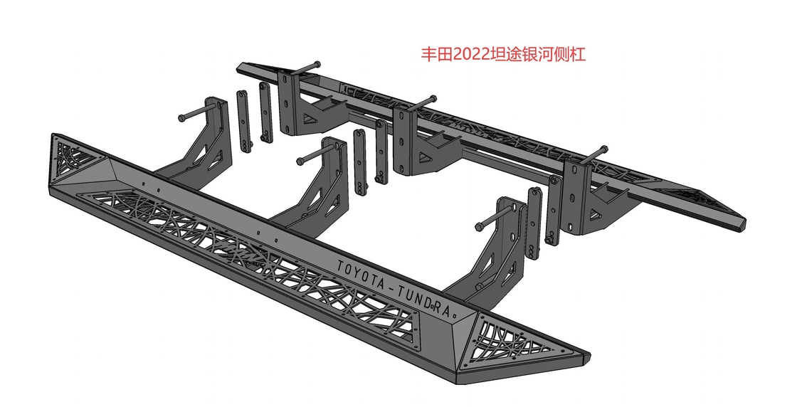 Steel 4x4 Side Step Offroad Side Barfor Tundra 2022 195x56x45