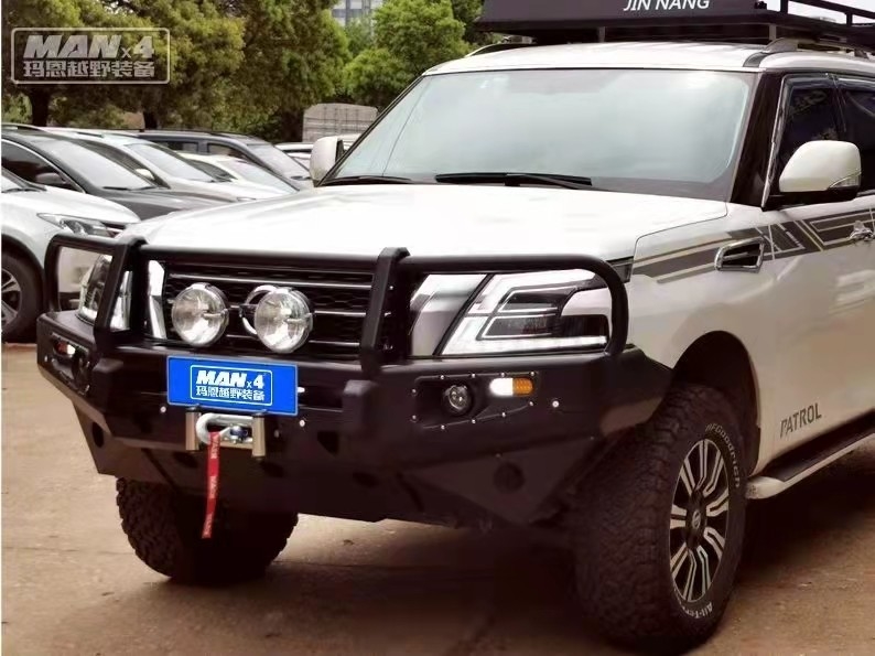 Front Bumper NISSAN Bull Bar For Nissan Patrol Y63 Compatible Winch